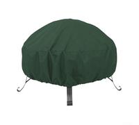 Cubierta ignífuga de poliéster 210D resistente al agua y al viento, con rejillas de ventilación de malla y cordón inferior para una cobertura segura del fuego al aire libre (122 x 46 cm, verde)