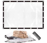 Cubierta impermeable 100 x 250 cm, lona transparente con ojales, resistente a los rayos UV, resistente al desgarro, protección exterior para pelaje de jardín, lámina de tela