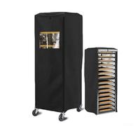 Cubierta impermeable 420D resistente al polvo 59x72x163cm para almacenamiento comercial de panadería con ventana de PVC Panel de visualización Cubierta de estante de hornear para uso en cocina
