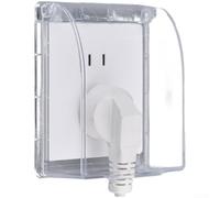 Cubierta impermeable a prueba de salpicaduras para baño, cocina, interruptor de enchufe eléctrico, caja de protección hecha de policarbonato (transparente)