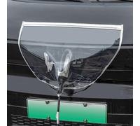 Cubierta impermeable de carga para lluvia EV para uso en exteriores, cubierta de PVC impermeable con cierre magnético y carpeta, 50 x 60 cm, transparente + negro/blanco, se adapta a la mayoría de