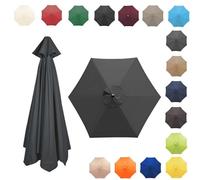 Cubierta impermeable de repuesto para sombrilla de 3,0 m, 4 m, 3,5 m, 2,7 m, 2,8 m, 3,30 m, 8/6 varillas, toldo para sombrilla de jardín y balcón, soluciones de sombra al aire libre