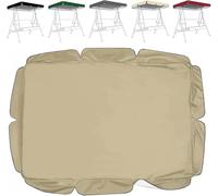 Cubierta Impermeable Del Dosel Del Asiento Del Columpio De Repuesto Protector De Muebles De Exterior De Poliéster Recubierto De Plata, Cubierta Superior De La Silla Columpio(Size:195*125*15cm,Color:H)