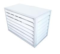 Cubierta impermeable duradera para aire acondicionado, resistente a la intemperie, protector de unidad de aire acondicionado para exteriores, elegante diseño de valla, resistente al aire libre