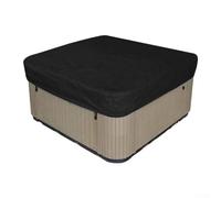 Cubierta impermeable para bañera y piscina, cuadrada, resistente al sol, aislamiento térmico y tapa, plegable, de poliéster, resistente a la intemperie, para exteriores (13013090 cm)