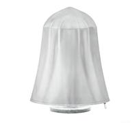 Cubierta impermeable para baño de pájaros al aire libre 420D tela Oxford redonda protector de fuente de jardín estatua escudo a prueba de polvo funda de invierno 89 x 61 cm (gris 89 x 61 cm)