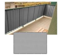 Cubierta impermeable para barandilla de balcón, resistente al viento y duradera, se adapta a varias vallas, 80 cm de alto x 850 cm de largo, incluye lazos seguros para una fácil instalación