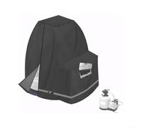 Cubierta impermeable para bomba de filtro de arena para bombas INTEX de 12 a 16 pulgadas, tela Oxford 420D, fácil acceso con cremallera, estabilidad mejorada con hebilla (negro)