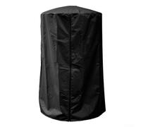 Cubierta impermeable para calentador de patio para pirámide para calentadores de pie, resistente a la intemperie, polvo a prueba de desgarros, gris, negro, café, beige, 61 x 96,5 cm (negro)