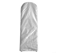 Cubierta impermeable para escalera para uso exterior, tela Oxford 210D resistente, plegable, cubierta antipolvo con cordón, se adapta a 50 x 195 x 12 cm (plateado)