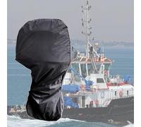 Cubierta impermeable para motor fueraborda con tela Oxford 420D de grado marino, costuras reforzadas y cordón ajustable para un ajuste seguro (F)