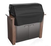 Cubierta impermeable para parrilla de barbacoa de tela Oxford 210D, resistente al agua, resistente al aire libre, protector superior con protector solar y resistencia a la lluvia para patio y jardín