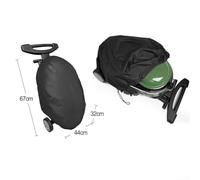 Cubierta impermeable para parrilla Weber Q2000 y Q200 Series - Tela Oxford 600D, protección para todo tipo de clima, cierre de cordón resistente al viento, negro (67 x 44 x 32 cm)