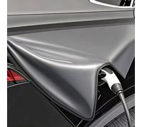 Cubierta impermeable para puerto de carga EV, protector impermeable a prueba de polvo para cargador de coche eléctrico, PVC suave con cierre magnético y cierre seguro (negro opaco)