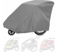 Cubierta impermeable para remolque de bicicleta 210D, material Oxford, diseño resistente al viento con cordón para Qeridoo para Burley para Thule Cargo Child Pet Trailers protección para todo tipo de