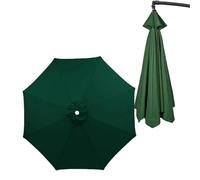 Cubierta impermeable para sombrilla de jardín de 300 cm, toldo de repuesto para sombrilla de patio de 6/8 varillas, resistente a los rayos UV, protección solar al aire libre, fácil de instalar