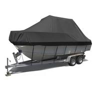 Cubierta impermeable resistente para lancha 420D de grado marino, resistente a los rayos UV, para lanchas de pesca V-Hull Tri-Hull Runabout y Bass para lanchas de pesca de 16 x 18 pies (636 x 332 cm)