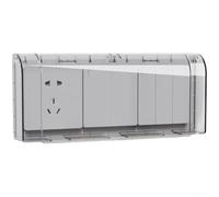 Cubierta impermeable tipo 86, caja de PC a prueba de salpicaduras para interruptores y tomas de corriente de baño o cocina, protector de pared fácil de instalar, se adapta a conectores grandes