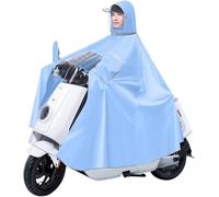 Cubierta impermeable tipo capa scooter de movilida Poncho de lluvia universal for bicicletas eléctricas motocicletas multicolor 4XL-5XL(Blu,5XL)