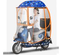 Cubierta impermeable universal para scooter con tiras reflectantes y bolsillos, toldo de protección contra la intemperie para motocicletas eléctricas