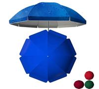 Cubierta Impermeable y Anti-UV de 3 Metros (9,8 pies) para sombrilla de Mesa Redonda, Parasol de Exterior de 8/10 Varillas, para jardín o Patio (Azul).