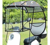 Cubierta Impermeable y toldo para Scooter de Movilidad - Sombrilla Totalmente Cerrada para Bicicletas eléctricas con Ventanas de visualización Transparentes(Gray,B)
