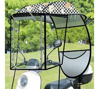 Cubierta Impermeable y toldo para Scooter de Movilidad - Sombrilla Totalmente Cerrada para Bicicletas eléctricas con Ventanas de visualización Transparentes(Multi-Colored,A)