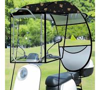 Cubierta Impermeable y toldo para Scooter de Movilidad - Sombrilla Totalmente Cerrada para Bicicletas eléctricas con Ventanas de visualización Transparentes(Black,B)
