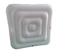 Cubierta inflable para piscina cuadrada de 130 cm diseñada para aislamiento de temperatura del agua y protección contra elementos externos como escombros y lluvia (con mango blanco)