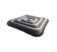 Cubierta inflable redonda para spa con un diámetro de 130 cm, ahorro de energía para todo tipo de clima, ligera para evitar escombros, disponible con/sin asas para jacuzzis (sin asa, negro)