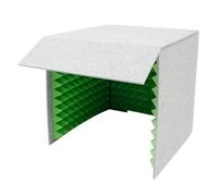 Cubierta insonorizada de escritorio, 60 × 60 × 60 cm, cabina vocal portátil, aislamiento acústico y absorción acústica, absorción de sonido vocal, para micrófonos de estudio, cantar en directo
