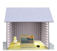 Cubierta insonorizada de escritorio: cabina de grabación portátil para estudio en casa, aislamiento de micrófono y equipo para podcasting, canto, juegos, locución y transmisión F