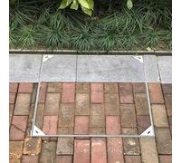 Cubierta invisible de acero inoxidable 304, tamaño cuadrado de 12 a 40 pulgadas, para lavabos de drenaje, patios, calzadas, tapa de tanque séptico (55 x 70 cm)