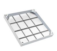 Cubierta invisible de acero inoxidable para cámara de inspección cuadrada de 30 x 30 a 90 x 90 cm, tapa de boca integrada para tubos en D y sistemas seguros