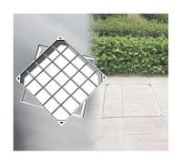 Cubierta invisible de acero inoxidable para uso en exteriores, 5 cm de alto, 100 x 100 cm, resistente a la intemperie, ideal para jardines y adoquines, acceso a fosas sépticas.