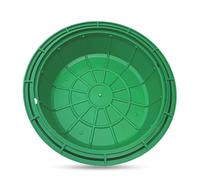 Cubierta invisible de resina verde, capacidad de carga de 300 kg, cubierta redonda para drenaje de jardín y tapa de tanque séptico (60 cm) y elegante