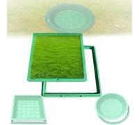 Cubierta invisible para alcantarilla y tapa para alcantarilla de resina, redonda/cuadrada, 40-100 cm, resistente a la intemperie, con gancho para entrada de jardín (cuadrado 800 mm)