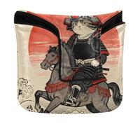 Cubierta japonesa para putter de golf con diseño de olas del océano, caballo, gato, con cierre magnético, para mazo, cuadrado, piel sintética