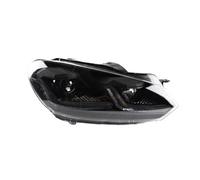 Cubierta Lámpara Cubierta Lente Faro Faros Delanteros Piezas Automóvil Para VW Para Golf 6 R20 MK6 2009-2012 Último Estilo Luces LED Diurnas Dual Coche Modificados(Black Samurai led,LHD)