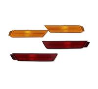 Cubierta lente faro coche Cubierta Luz De Marcador Lateral Del Parachoques Delantero Y Trasero Para Chevrolet Para Camaro 2010-2015(4 amber red)