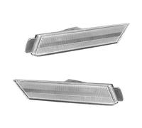 Cubierta lente faro coche Cubierta Luz De Marcador Lateral Del Parachoques Delantero Y Trasero Para Chevrolet Para Camaro 2010-2015(Clear Front)