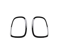Cubierta lente faro coche Embellecedor de bisel para anillo de faro delantero de BMW Mini Cooper F55 F56 F57, cubierta de marco de luz trasera negra brillante Luz Antiniebla(Black Rear)