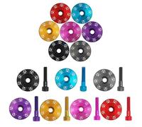 Cubierta ligera de aleación de aluminio para auriculares de 28,6 mm de diámetro de vástago de bicicleta, tapa de horquilla estilo girasol para bicicletas de montaña y carretera (rojo)