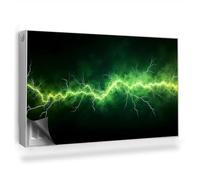 Cubierta Magnética 100x60 cm Fácil Instalación Magnético Panel Decorativo Protección contra el Polvo y Daños Protector para Radiador - Rayo Verde Brillante Naturaleza del Rayo