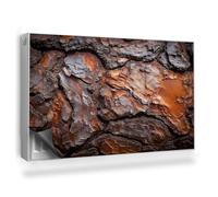 Cubierta Magnética 100x60 cm Magnético Panel Decorativo Protección contra el Polvo y Daños Fácil Instalación para Radiador Protector - Textura Natural de Corteza de árbol Agrietada