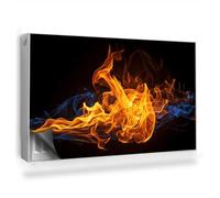 Cubierta Magnética 100x60 cm para Radiador Protección contra el Polvo y Daños Protector Fácil Instalación Magnético Panel Decorativo - Danza de Llamas de Fuego sobre un Fondo Oscuro