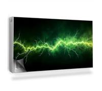 Cubierta Magnética 110x60 cm Fácil Instalación Magnético Panel Decorativo Protección contra el Polvo y Daños Protector para Radiador - Rayo Verde Brillante Naturaleza del Rayo