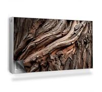 Cubierta Magnética 110x60 cm Fácil Instalación para Radiador Protector Protección contra el Polvo y Daños Magnético Panel Decorativo - Textura de Corteza de Madera Madera Vieja