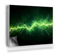 Cubierta Magnética 80x60 cm Fácil Instalación Magnético Panel Decorativo Protección contra el Polvo y Daños Protector para Radiador - Rayo Verde Brillante Naturaleza del Rayo