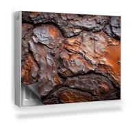 Cubierta Magnética 80x60 cm Magnético Panel Decorativo Protección contra el Polvo y Daños Fácil Instalación para Radiador Protector - Textura Natural de Corteza de árbol Agrietada